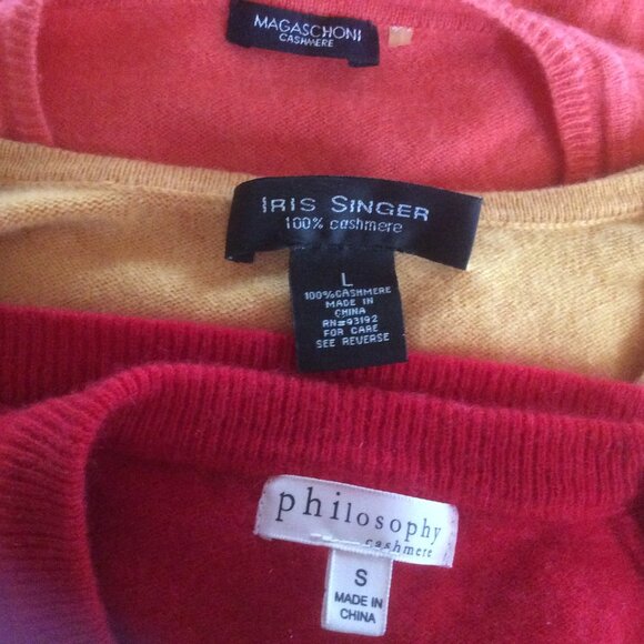 100% Cashmere Sweaters Lot of 11 Flawed Bundle Crafters Cutters Fabric DIY Multi - Picture 3 of 9